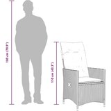  9-dijelni vrtni blagovaonski set s jastucima crni od poliratana | shoptok.hr