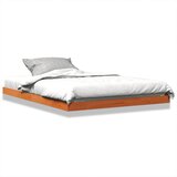 vidaXL Posteljni okvir voščeno rjav 135x190 cm trdna borovina Cene