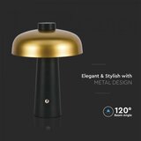  LED prigušiva punjiva stona lampa LED/3W/5V 3000-6000K 1800 mAh crna/zlatna | Eponuda.com