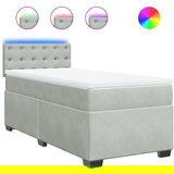 Maison Chic Box spring postelja - Vzmetna postelja z vzmetnico svetlo siva 90x200 cm žamet SL4198, (21900968) | Shoptok.si