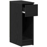  Noćni ormarić s ladicom crni hrast 20x36x60 cm - Crna 1 | shoptok.hr