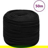 vidaXL delovna vrv črna 8 mm 50 m poliester Cene