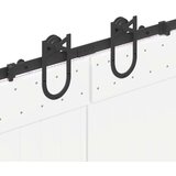  Komplet opreme za drsna vrata 366 cm jeklo črne barve, (22046911) | Shoptok.si
