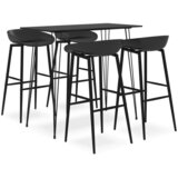 The Living Store Barska garnitura 5-delna črna - Barska Garnitura, (21472526) | Shoptok.si