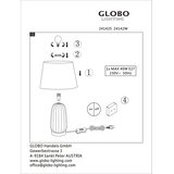 Globo 24142W - Stona lampa CLASSY 1xE27/40W/230V bela/srebrna | Eponuda.com