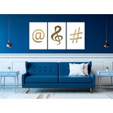  Slika - Golden Signs (3 Parts) 120x60 | shoptok.hr