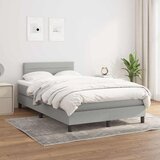  Krevet s oprugama i madracem svjetlosivi 120x190 cm od tkanine | shoptok.hr