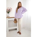 Kesi Włoski Shirt blouse with an embroidered pattern violet | Shoptok.si