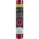 Silhouette Glitter Heat Transfer - 30,5 cm x 0,9 m - Red | shoptok.hr