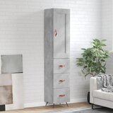 vidaXL Visoka komoda siva betona 34 5x34x180 cm od konstruiranog drva | shoptok.hr
