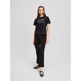 Karl Lagerfeld Majica 'Rue St-Guillaume' crna / bijela | shoptok.hr