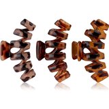 Brushworks Tortoiseshell Claw Clips sponke za lase 3 kos Cene