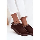Boto Low Women's Snow Boots With Embroidery Chocolate Juvielle | shoptok.hr