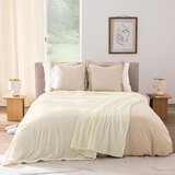 Douceur d intérieur Kremno bela odeja iz mikroflanele 220x240 cm Flanou – | Shoptok.si