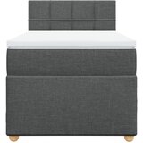  Krevet s oprugama i madracem tamnosivi 100 x 200 cm od tkanine | shoptok.hr