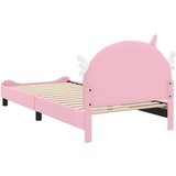  Otroški posteljni okvir z vznožjem Roza 90 x 190 cm PU, (5000104665) | Shoptok.si