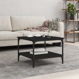 vidaXL Klubska mizica črna 55x55x40 cm inženirski les Cene