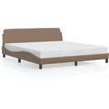  The Living Store Posteljni okvir z vzglavjem kapučino 180x200 cm umetno usnje - Posteljni Okvir, (21447493) | Shoptok.si