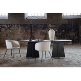 Venture Home Bootcut ovalni blagovaonski stol 230 × 115 cm, crni | shoptok.hr