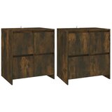 The Living Store Komoda 2 kosa dimljeni hrast 70x41x75 cm iverna plošča - Komoda, (21503212) | Shoptok.si