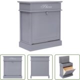 The Living Store Omarica za čevlje siva 50x28x58 cm les pavlovnije - Omarica Za Čevlje, (21744614) | Shoptok.si