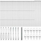vidaXL Heksa Ograja 1.6x100 m Cinkano Jeklo, Ograjni Stebri 13 kos Ø32 mm 210 cm Cinkano Jeklo | Shoptok.si
