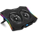 Zeus postolje za laptop ES-AA4 14-18inc usb x 2/Ventilator 2x110/RGB digitalni kotroler lcd/black | ePonuda.com