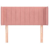  Vzglavje z ušesi roza 103x16x78/88 cm žamet, (20954483) | Shoptok.si