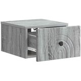 Stenski nočni omarici s predalom Siva Sonoma 33 x 34,5 x 20 cm, (5000209965) | Shoptok.si