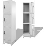 vidaXL Garderobna omarica na ključ s 3 predelki 38x45x180 cm Cene