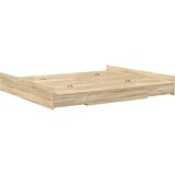  Krevet s ladicama Sonoma hrast 200 x 200 cm Konstruirano drvo | shoptok.hr
