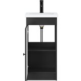  Kupaonski umivaonik s sudoperom Crna 42 x 40 x 84,5 cm | shoptok.hr