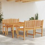  3-dijelni vrtni blagovaonski set od masivne tikovine Smeđa | shoptok.hr