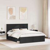  Okvir za krevet Crna 160 x 200 cm Čvrsto borovo drvo | shoptok.hr