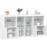 vidaXL Komoda s LED svjetlima bijela 202x37x100 cm Cijene