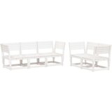  5-dijelni set vrtnih sofa bijeli od masivne borovine | shoptok.hr