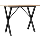  Blagovaonski stol X-oblika 100x50x75 5 cm od borovine i željeza | shoptok.hr