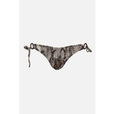 Trendyol Brown Python Patterned Accessory Detailed Bikini Bottoms Cene