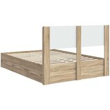  Krevetna konstrukcija s pohranom i uzglavljem Hrast sonoma Smeđa 150 x 200 cm | Shoptok.si