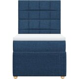  Krevet s oprugama i madracem plavi 100 x 200 cm od tkanine | shoptok.hr