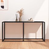 The Living Store Konzolna mizica črn marmor 160x35x75,5 cm kaljeno steklo - Konzolna Mizica, (21663370) Cene
