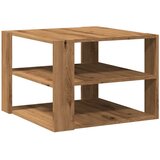 Maison Chic Klubska mizica - kavna mizica - Nizka mizica artisan hrast 58x58x40 cm inženirski les, (21755461) Cene