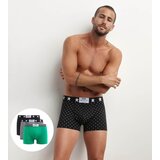 DIM VIBES BOXER 3x - Men's fashion boxer briefs 3 pcs - white - green - black Cene