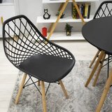 LEMON Set trpezarijskih plastičnih stolica 2+1 sto Skandi crna 25-KS009-25-KS002 | Eponuda.com