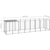  Kavez za pse srebrni 4,84 m² čelični | shoptok.hr