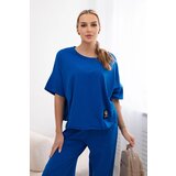 Kesi Włoski Włoski Cotton set blouse + trousers cornflower blue Cijene