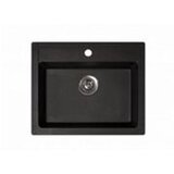  Sudoper QUADRO 60- 600x500x195 sa sifonom CRNA | Eponuda.ba