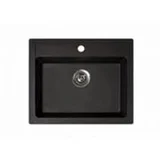 Sudoper QUADRO 60- 600x500x195 sa sifonom CRNA