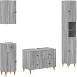  Set kupaonskih ormara od 4 dijela ALKMAAR Siva Sonoma | shoptok.hr