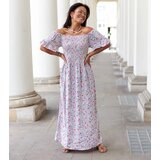 Gemre Pink Calabrese floral maxi dress Cene